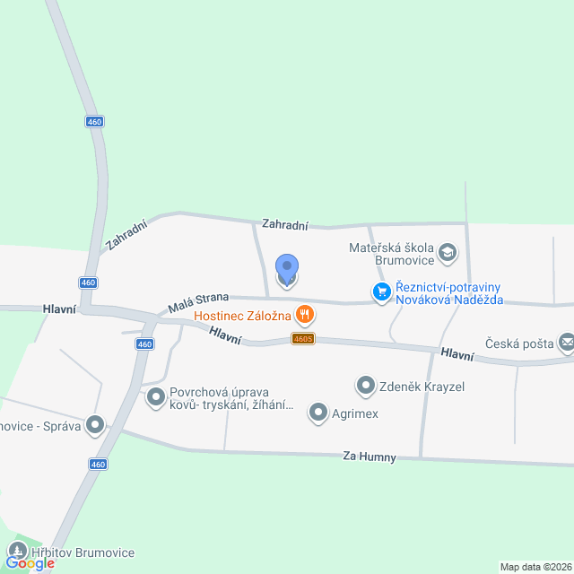 Obrázek mapy, kde se nachází škola
